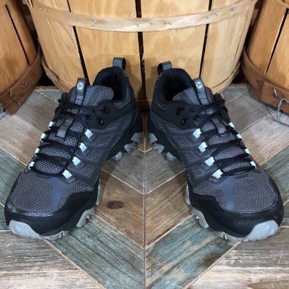 Merrell Moab FST Gray Black Vibram Trail Hiking Walking Shoes Womens Size 9.5 - Picture 6 of 10